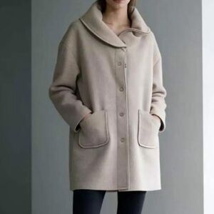 ShopEvelynne Beige Pea Coat